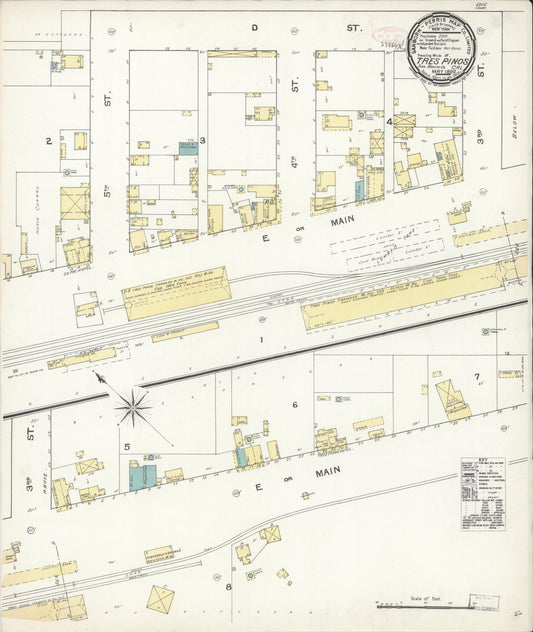 Sanborn Fire Insurance Map from Tres Pinos, San Benito County, California. (1892) – Historic Sanborn Fire Insurance Map Print