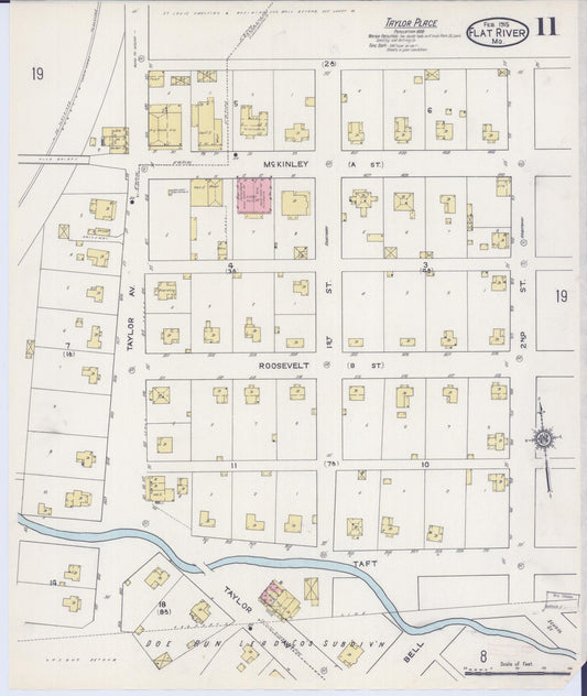 Sanborn Fire Insurance Map from Flat River, Saint Francois County, Missouri (1915), Sheet #0011 - Historic Sanborn Fire Insurance Map Print, vintage old map wall art, antique decor, genealogy gift, Missouri Missouri map
