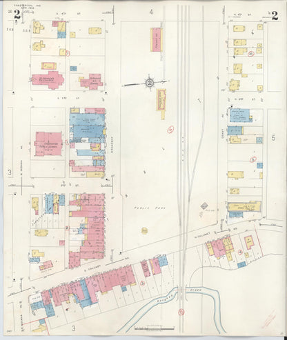 Sanborn Fire Insurance Map from Chesterton, Porter County, Indiana (1951), Sheet #0002 - Complete Map Set gallery image, historic Sanborn map, vintage wall art, Indiana Indiana