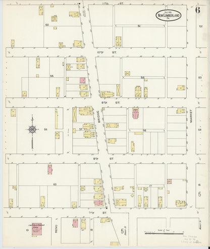 Sanborn Fire Insurance Map from New Cumberland, Cumberland County, Pennsylvania (1913), Sheet #0006 - Complete Map Set gallery image, historic Sanborn map, vintage wall art, Pennsylvania Pennsylvania