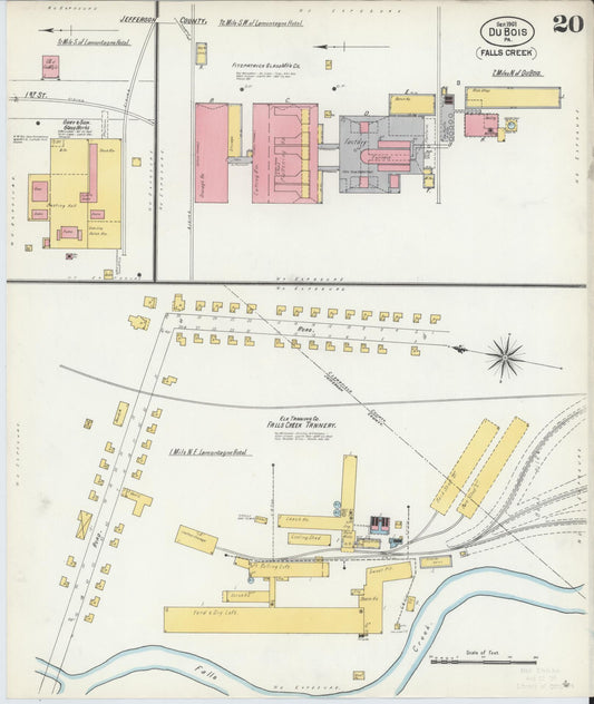 Sanborn Fire Insurance Map from Du Bois, Clearfield County, Pennsylvania (1901), Sheet #0020 - Historic Sanborn Fire Insurance Map Print, vintage old map wall art, antique decor, genealogy gift, Pennsylvania Pennsylvania map
