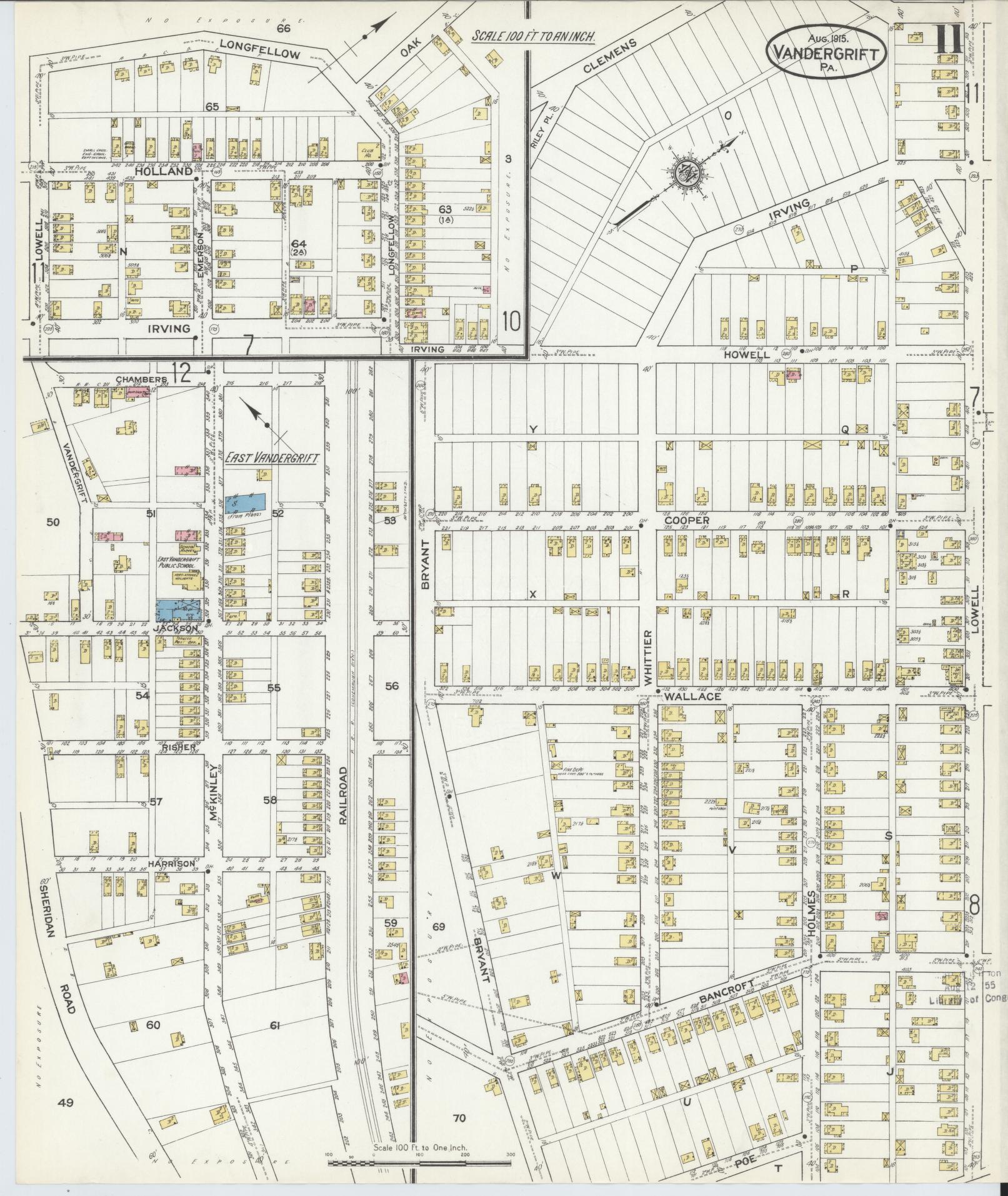 Sanborn Fire Insurance Map from Vandergrift, Westmoreland County, Pennsylvania (1915), Sheet #0011 - Complete Map Set gallery image, historic Sanborn map, vintage wall art, Pennsylvania Pennsylvania