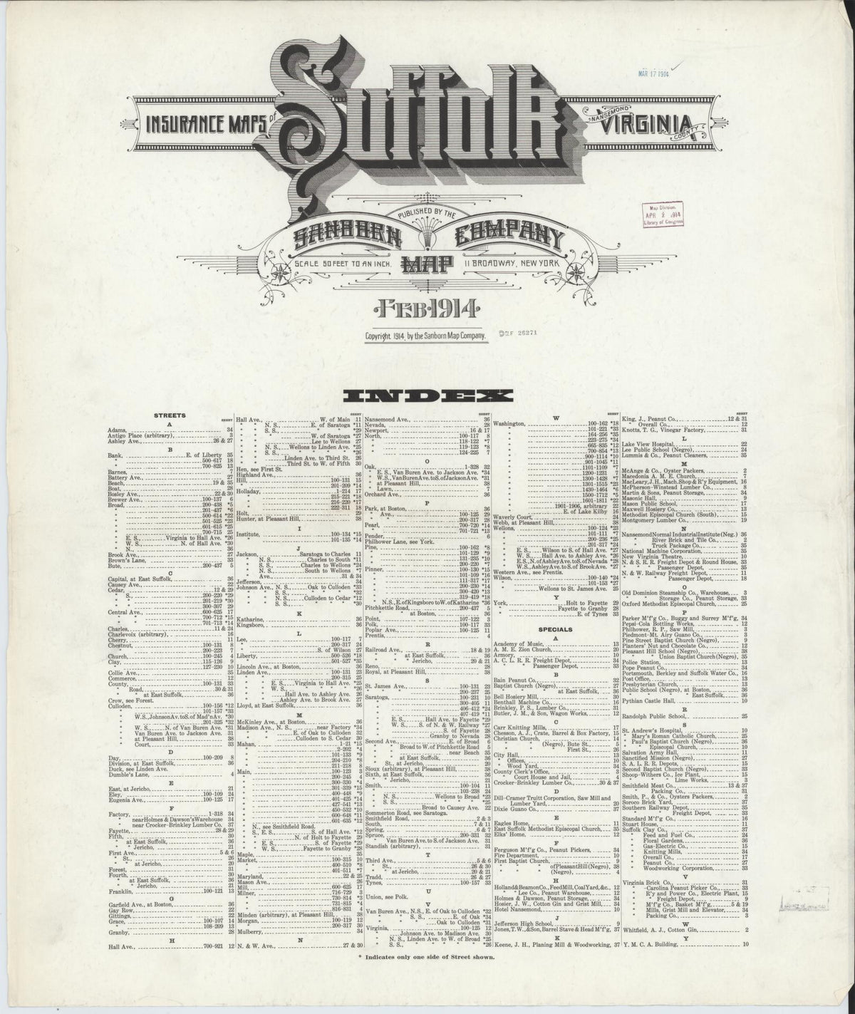 Sanborn Fire Insurance Map from Suffolk, Independent Cities, Virginia (1914), Sheet #0001 - Historic Sanborn Fire Insurance Map Print, vintage old map wall art, antique decor, genealogy gift, Virginia Virginia map