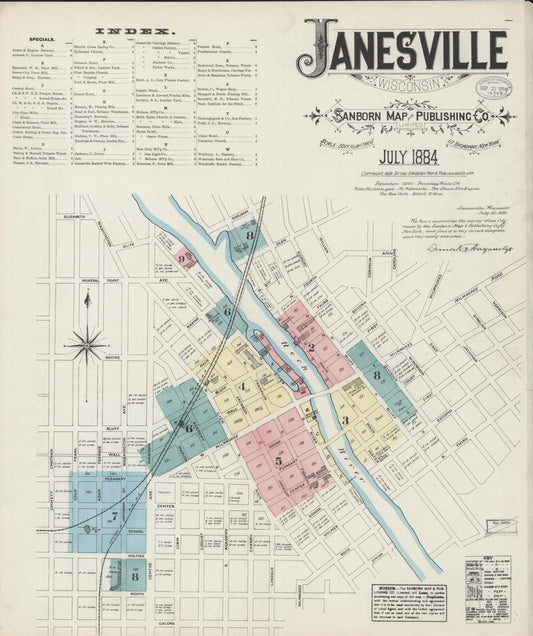 Janesville, Rock County, Wisconsin (1884) – Sanborn Fire Insurance Map – Map View