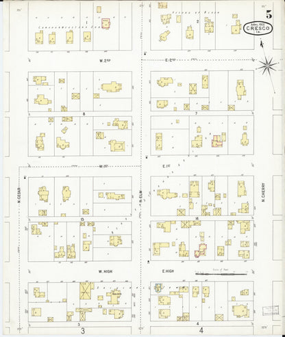 Sanborn Fire Insurance Map from Cresco, Howard County, Iowa (1902), Sheet #0005 - Historic Sanborn Fire Insurance Map Print