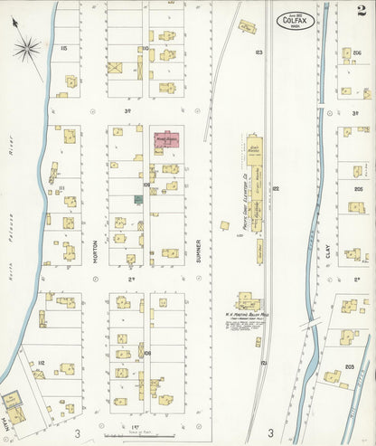 Sanborn Fire Insurance Map from Colfax, Whitman County, Washington (1902), Sheet #0002 - Complete Map Set gallery image, historic Sanborn map, vintage wall art, Washington Washington