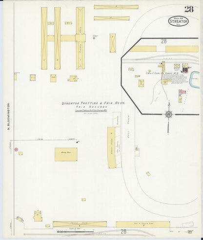 Sanborn Fire Insurance Map from Streator, La Salle County, Illinois (1916), Sheet #0028 - Complete Map Set gallery image, historic Sanborn map, vintage wall art, Illinois Illinois