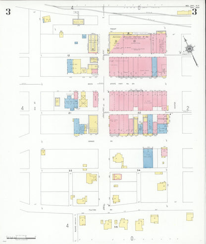 Sanborn Fire Insurance Map from Red Bay, Franklin County, Alabama (1949), Sheet #0003 - Complete Map Set gallery image, historic Sanborn map, vintage wall art, Alabama Alabama