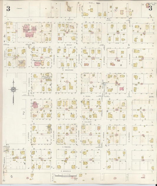 Sanborn Fire Insurance Map from Troup, Smith County, Texas (1943), Sheet #0003 - Historic Sanborn Fire Insurance Map Print, vintage old map wall art, antique decor, genealogy gift, Texas Texas map