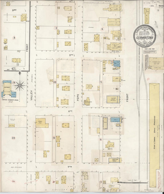 Sanborn Fire Insurance Map from Germantown, Glenn County, California (1930), Sheet #0001 - Historic Sanborn Fire Insurance Map Print, vintage old map wall art, antique decor, genealogy gift, California California map
