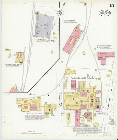 Sanborn Fire Insurance Map from Rochester, Beaver County, Pennsylvania (1908), Sheet #0015 - Complete Map Set gallery image, historic Sanborn map, vintage wall art, Pennsylvania Pennsylvania