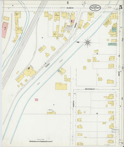 Sanborn Fire Insurance Map from Fairport, Monroe County, New York (1905), Sheet #0005 - Complete Map Set gallery image, historic Sanborn map, vintage wall art, New York New York