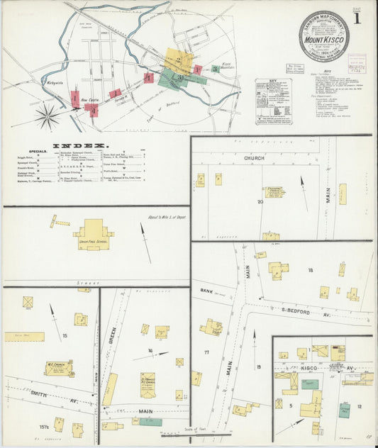 Sanborn Fire Insurance Map from Mount Kisco, Westchester County, New York. (1904) – Historic Sanborn Fire Insurance Map Print