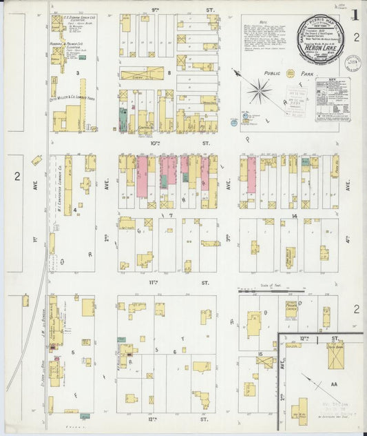 Sanborn Fire Insurance Map from Heron Lake, Jackson County, Minnesota. (1900) – Map View