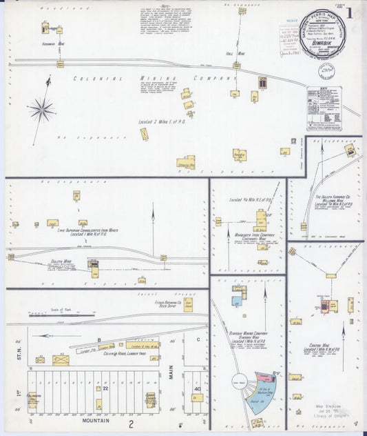 Sanborn Fire Insurance Map from Biwabik, Saint Louis County, Minnesota. (1900) – Map View