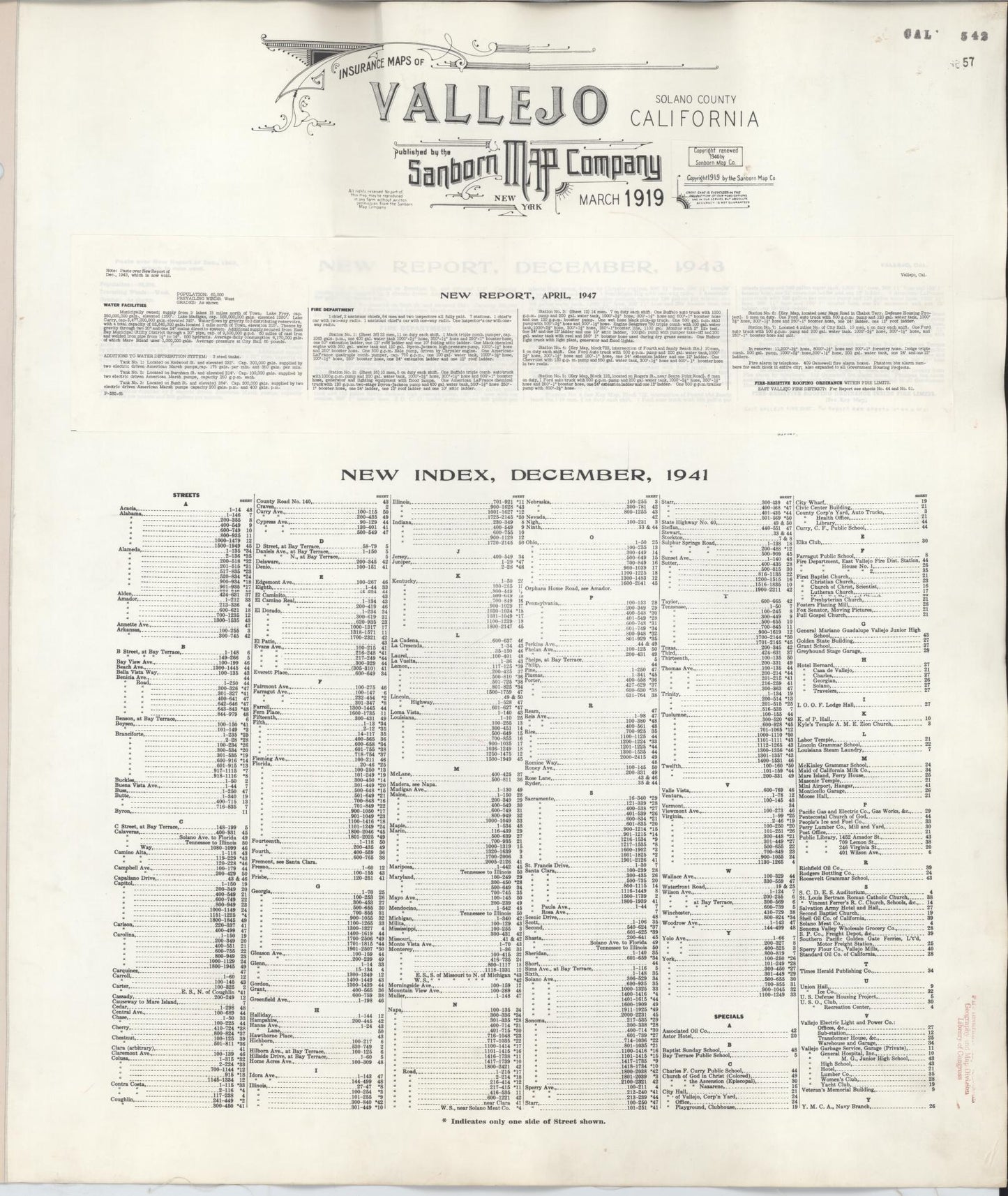 Sanborn Fire Insurance Map from Vallejo, Solano County, California. (1950) – Historic Sanborn Fire Insurance Map Print
