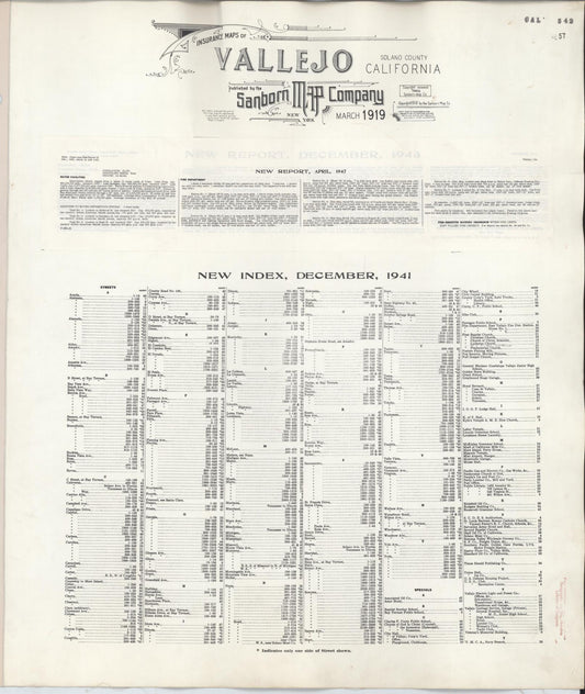 Sanborn Fire Insurance Map from Vallejo, Solano County, California. (1950) – Historic Sanborn Fire Insurance Map Print