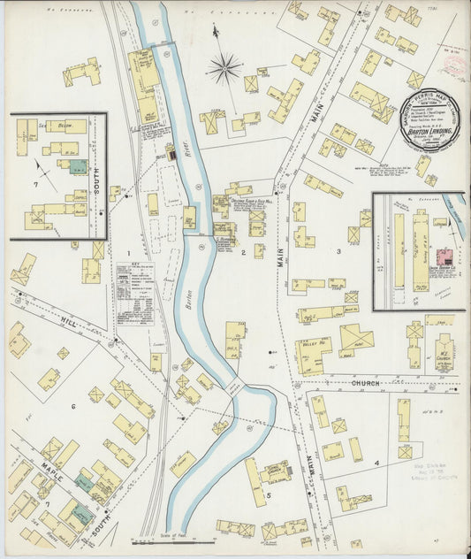 Sanborn Fire Insurance Map from Barton Landing, Orleans County, Vermont (1895), Sheet #0001 - Historic Sanborn Fire Insurance Map Print, vintage old map wall art, antique decor, genealogy gift, Vermont Vermont map