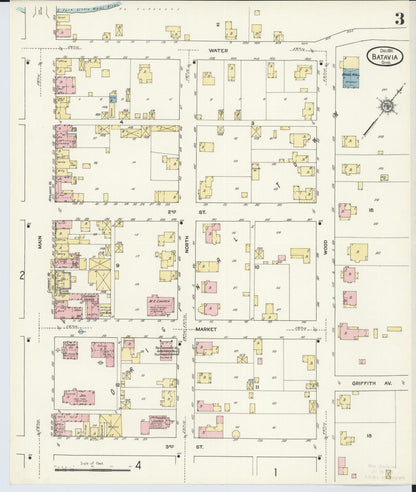 Sanborn Fire Insurance Map from Batavia, Clermont County, Ohio (1911), Sheet #0003 - Historic Sanborn Fire Insurance Map Print, vintage old map wall art, antique decor, genealogy gift, Ohio Ohio map