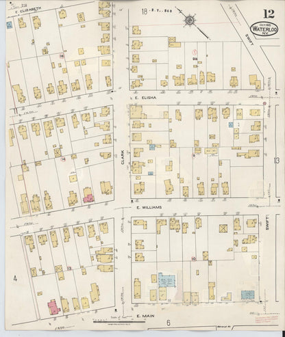 Sanborn Fire Insurance Map from Waterloo, Seneca County, New York (1948), Sheet #0012 - Complete Map Set gallery image, historic Sanborn map, vintage wall art, New York New York