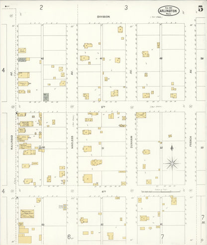 Sanborn Fire Insurance Map from Arlington, Snohomish County, Washington (1905), Sheet #0005 - Complete Map Set gallery image, historic Sanborn map, vintage wall art, Washington Washington