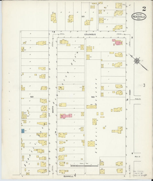 Sanborn Fire Insurance Map from Hicksville, Defiance County, Ohio (1913), Sheet #0002 - Historic Sanborn Fire Insurance Map Print, vintage old map wall art, antique decor, genealogy gift, Ohio Ohio map
