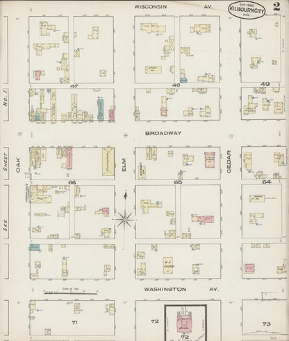 Sanborn Fire Insurance Map from Kilbourn, Columbia County, Wisconsin (1885), Sheet #0002 - Complete Map Set gallery image, historic Sanborn map, vintage wall art, Wisconsin Wisconsin