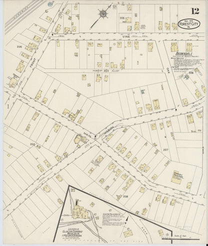 Sanborn Fire Insurance Map from Forest City, Susquehanna County, Pennsylvania (1914), Sheet #0012 - Complete Map Set gallery image, historic Sanborn map, vintage wall art, Pennsylvania Pennsylvania