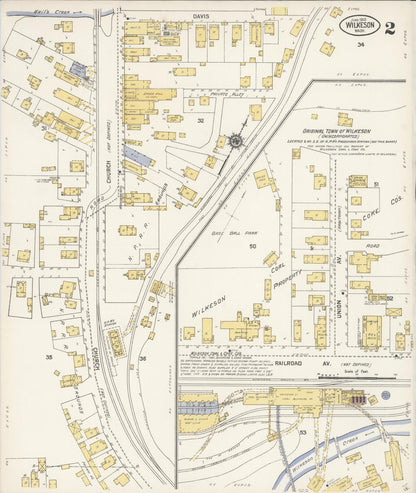 Sanborn Fire Insurance Map from Wilkeson, Pierce County, Washington (1910), Sheet #0002 - Complete Map Set gallery image, historic Sanborn map, vintage wall art, Washington Washington