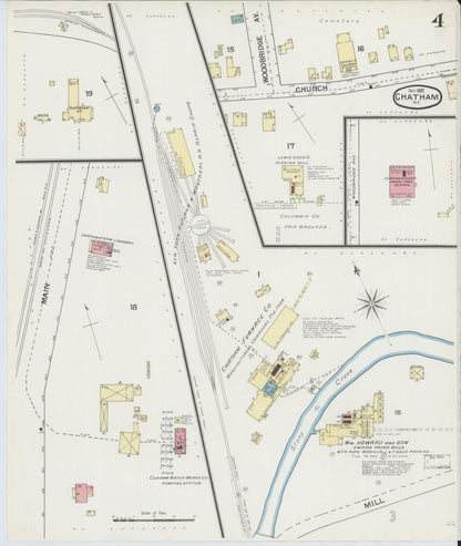 Sanborn Fire Insurance Map from Chatham, Columbia County, New York (1892), Sheet #0004 - Complete Map Set gallery image, historic Sanborn map, vintage wall art, New York New York