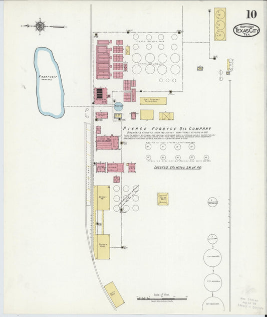 Sanborn Fire Insurance Map from Texas City, Galveston County, Texas (1920), Sheet #0010 - Historic Sanborn Fire Insurance Map Print, vintage old map wall art, antique decor, genealogy gift, Texas Texas map