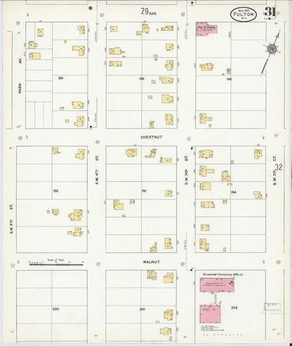 Sanborn Fire Insurance Map from Fulton, Oswego County, New York (1911), Sheet #0031 - Complete Map Set gallery image, historic Sanborn map, vintage wall art, New York New York