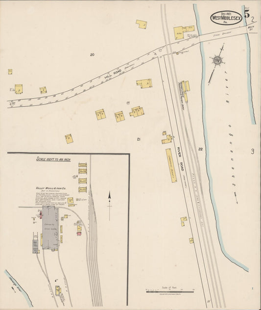 Sanborn Fire Insurance Map from West Middlesex, Mercer County, Pennsylvania (1921), Sheet #0005 - Historic Sanborn Fire Insurance Map Print, vintage old map wall art, antique decor, genealogy gift, Pennsylvania Pennsylvania map