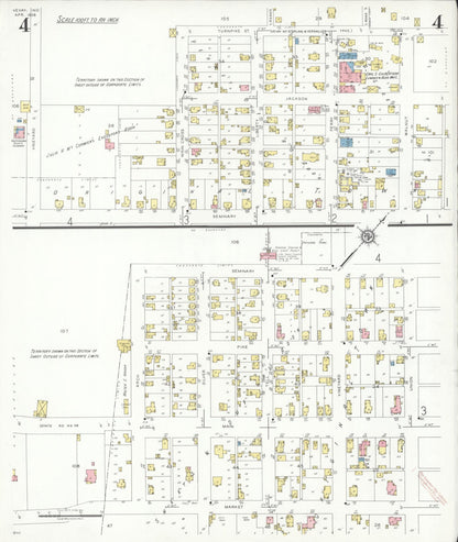 Sanborn Fire Insurance Map from Vevay, Switzerland County, Indiana (1938), Sheet #0004 - Complete Map Set gallery image, historic Sanborn map, vintage wall art, Indiana Indiana