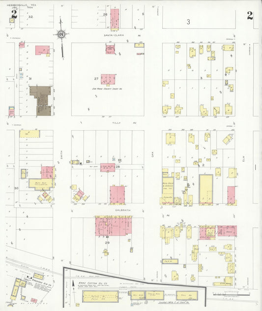 Sanborn Fire Insurance Map from Hebbronville, Jim Hogg County, Texas (1934), Sheet #0002 - Historic Sanborn Fire Insurance Map Print, vintage old map wall art, antique decor, genealogy gift, Texas Texas map