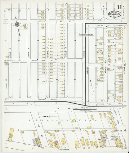 Sanborn Fire Insurance Map from Bogalusa, Washington Parish, Louisiana (1919), Sheet #0011 - Complete Map Set gallery image, historic Sanborn map, vintage wall art, Louisiana Louisiana