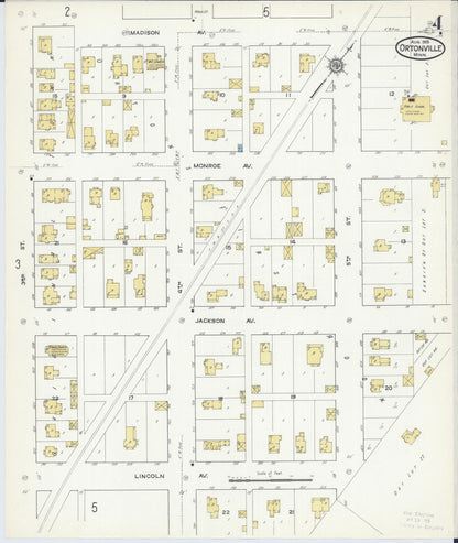 Sanborn Fire Insurance Map from Ortonville, Big Stone County, Minnesota (1915), Sheet #0004 - Complete Map Set gallery image, historic Sanborn map, vintage wall art, Minnesota Minnesota