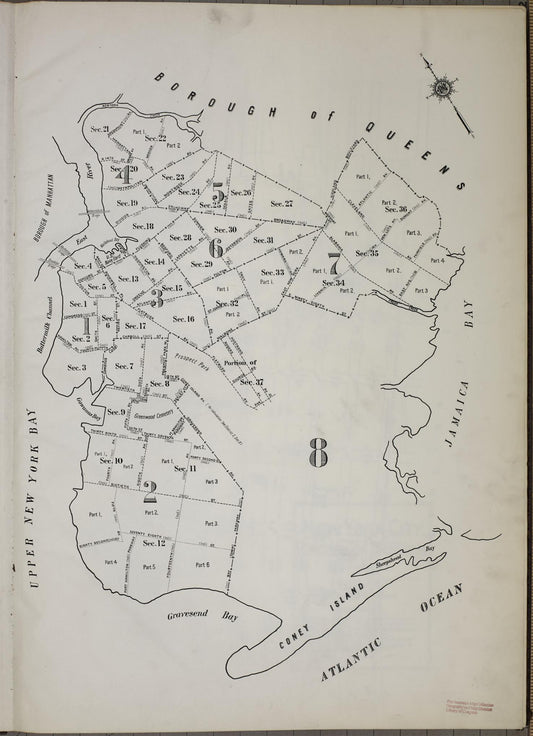 Sanborn Fire Insurance Map from Brooklyn, Kings County, New York. (1909) – Historic Sanborn Fire Insurance Map Print