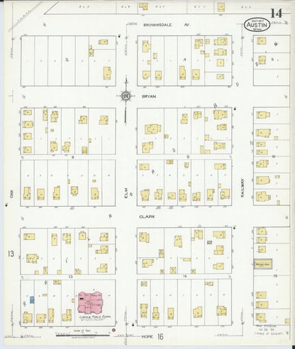 Sanborn Fire Insurance Map from Austin, Mower County, Minnesota (1917), Sheet #0014 - Complete Map Set gallery image, historic Sanborn map, vintage wall art, Minnesota Minnesota