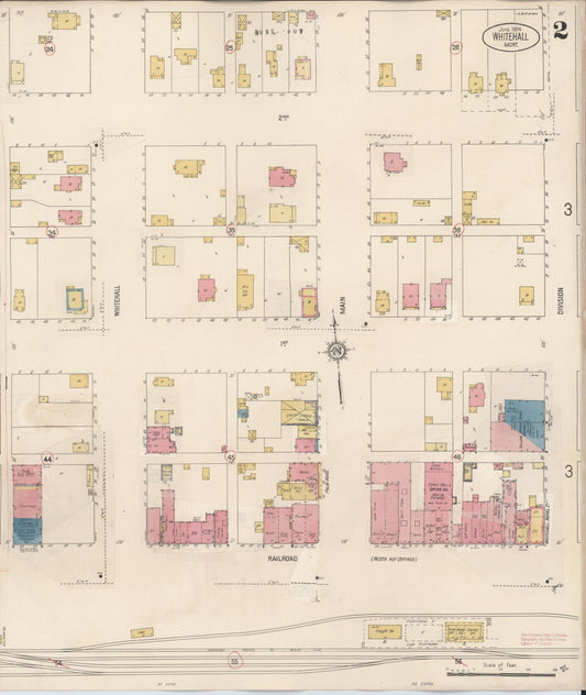 Sanborn Fire Insurance Map from Whitehall, Jefferson County, Montana (1927), Sheet #0002 - Historic Sanborn Fire Insurance Map Print, vintage old map wall art, antique decor, genealogy gift, Montana Montana map