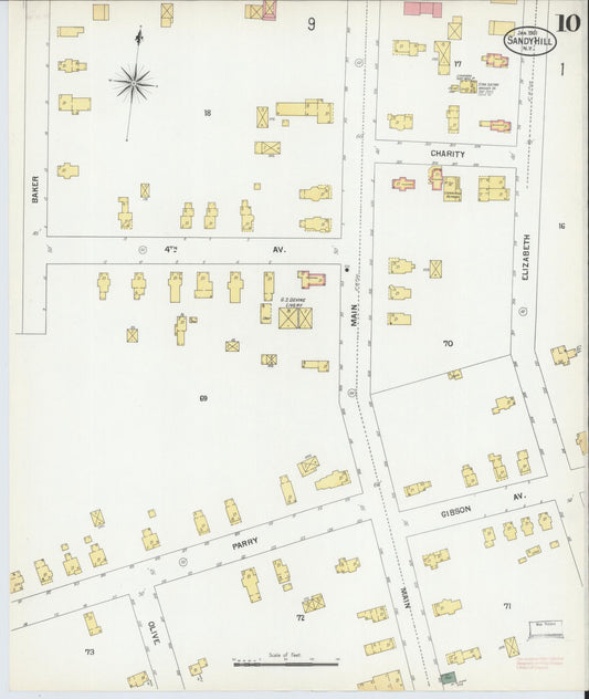 Sanborn Fire Insurance Map from Sandy Hill, Washington County, New York (1901), Sheet #0010 - Historic Sanborn Fire Insurance Map Print, vintage old map wall art, antique decor, genealogy gift, New York New York map