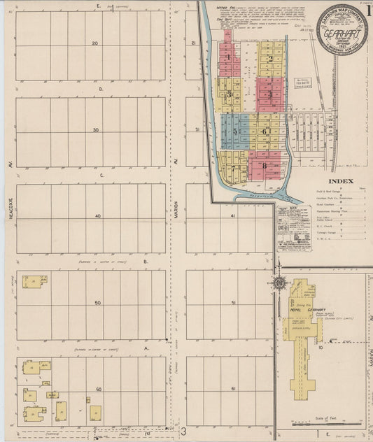 Sanborn Fire Insurance Map from Gearhart, Clatsop County, Oregon (1921), Sheet #0001 - Complete Map Set gallery image, historic Sanborn map, vintage wall art, Oregon Oregon