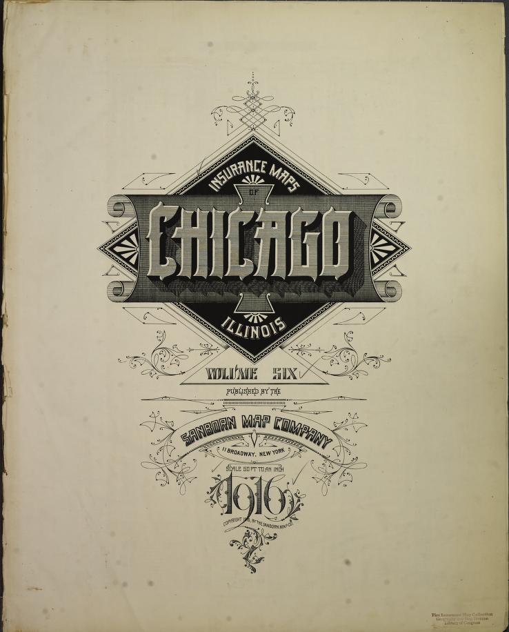 Sanborn Fire Insurance Map from Chicago, Cook County, Illinois. (1916) – Map View