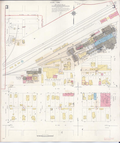 Sanborn Fire Insurance Map from Crete, Saline County, Nebraska (1942), Sheet #0003 - Complete Map Set gallery image, historic Sanborn map, vintage wall art, Nebraska Nebraska