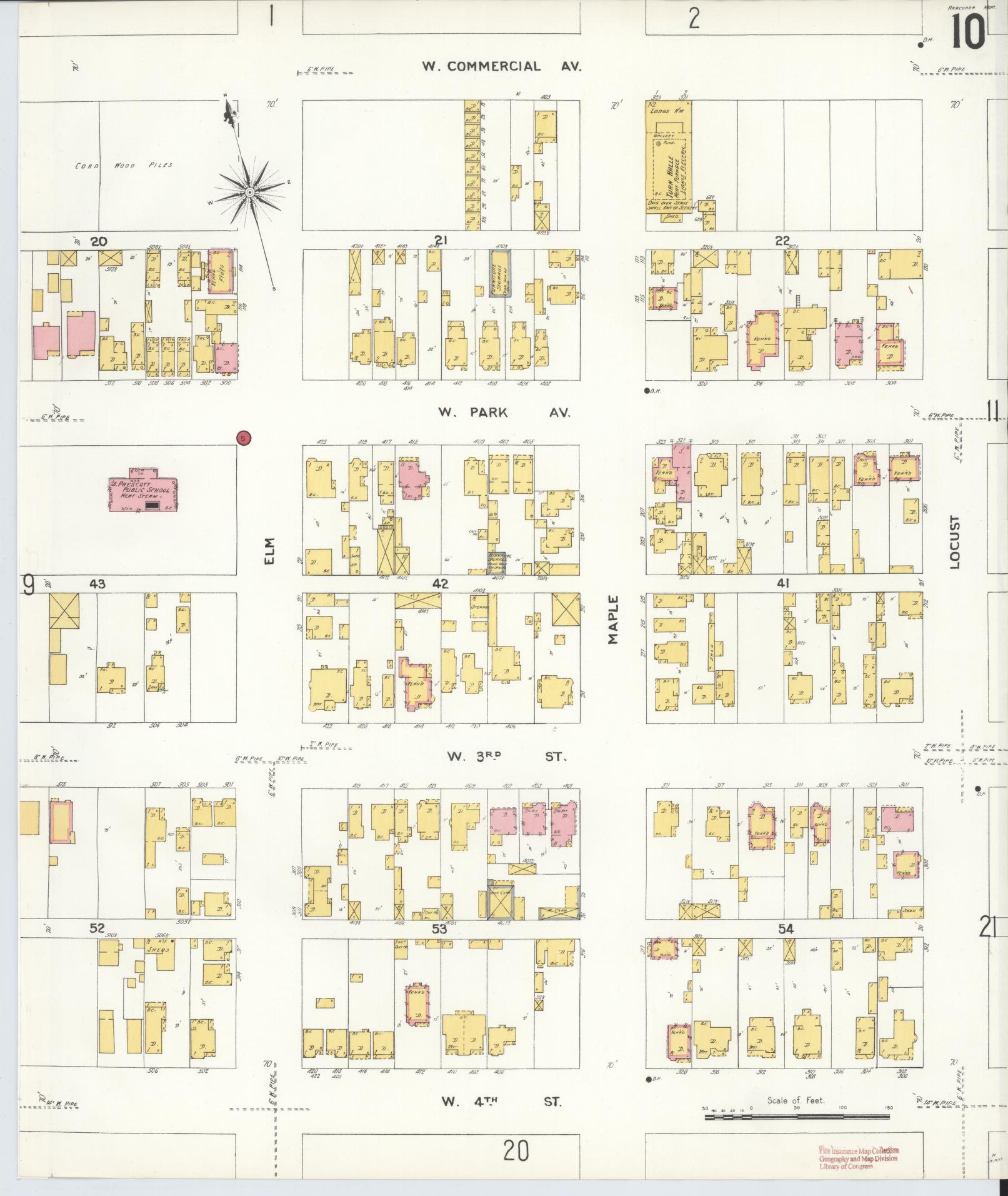 Sanborn Fire Insurance Map from Anaconda, Deer Lodge County, Montana (1903), Sheet #0010 - Historic Sanborn Fire Insurance Map Print, vintage old map wall art, antique decor, genealogy gift, Montana Montana map