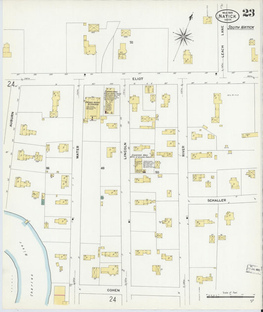 Sanborn Fire Insurance Map from Natick, Middlesex County, Massachusetts (1909), Sheet #0023