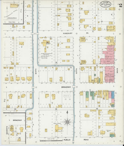 Sanborn Fire Insurance Map from McLoud, Pottawatomie County, Oklahoma (1904), Sheet #0002 - Complete Map Set gallery image, historic Sanborn map, vintage wall art, Oklahoma Oklahoma