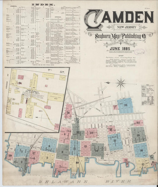 Sanborn Fire Insurance Map from Camden, Camden County, New Jersey. (1885) – Historic Sanborn Fire Insurance Map Print
