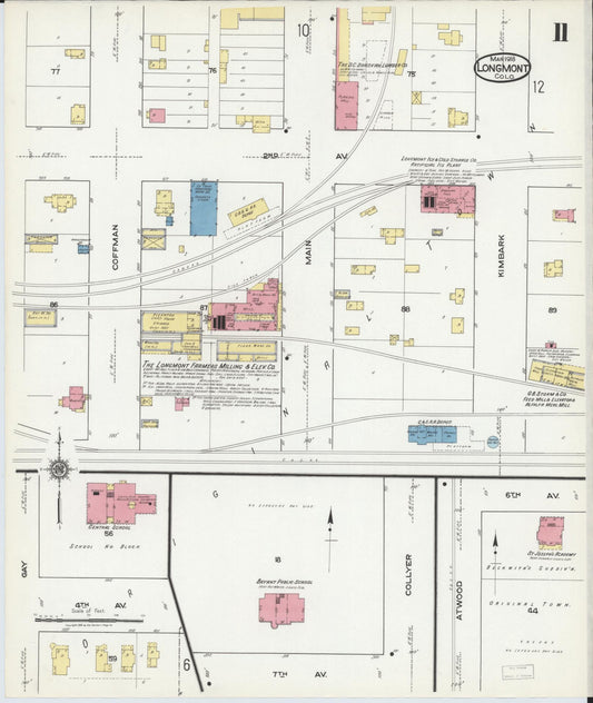 Sanborn Fire Insurance Map from Longmont, Boulder County, Colorado (1918), Sheet #0011 - Historic Sanborn Fire Insurance Map Print, vintage old map wall art, antique decor, genealogy gift, Colorado Colorado map