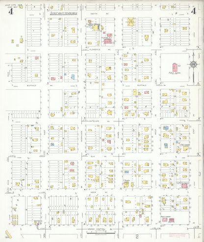 Sanborn Fire Insurance Map from Loup City, Sherman County, Nebraska (1937), Sheet #0004 - Complete Map Set gallery image, historic Sanborn map, vintage wall art, Nebraska Nebraska